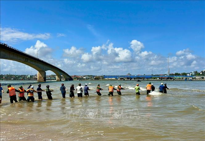 Hỗ trợ cứu kéo thuyền đánh cá bị chìm trên biển